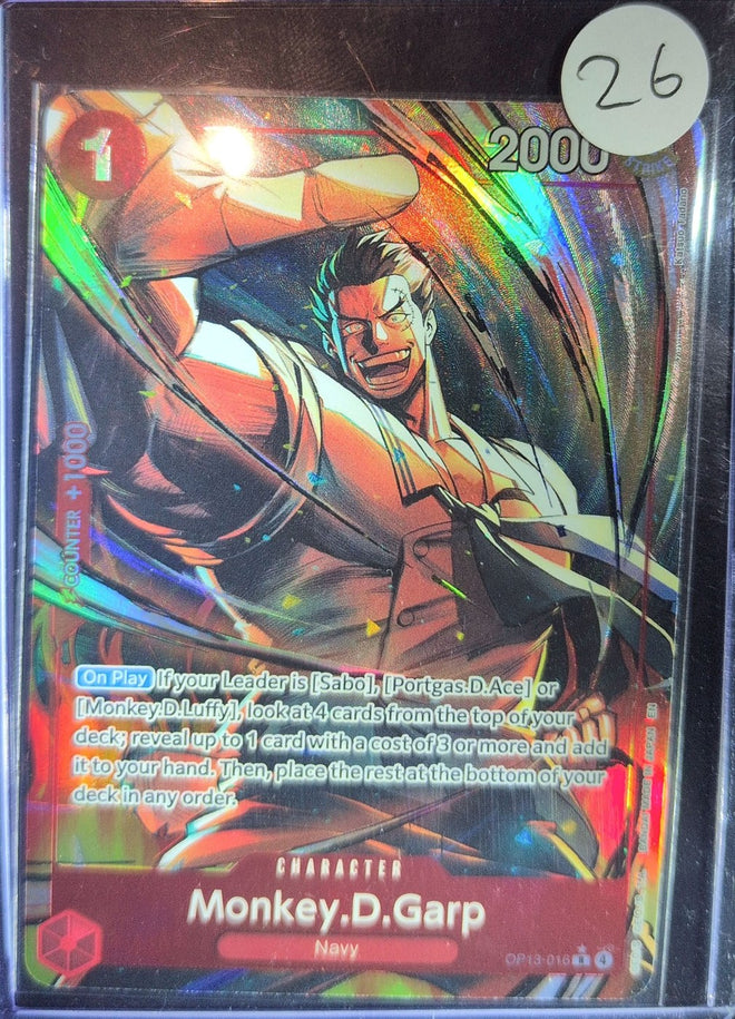 One Piece Card Game: Monkey.D.Garp (Alternate Art) (OP13-016) — photo of the actual card