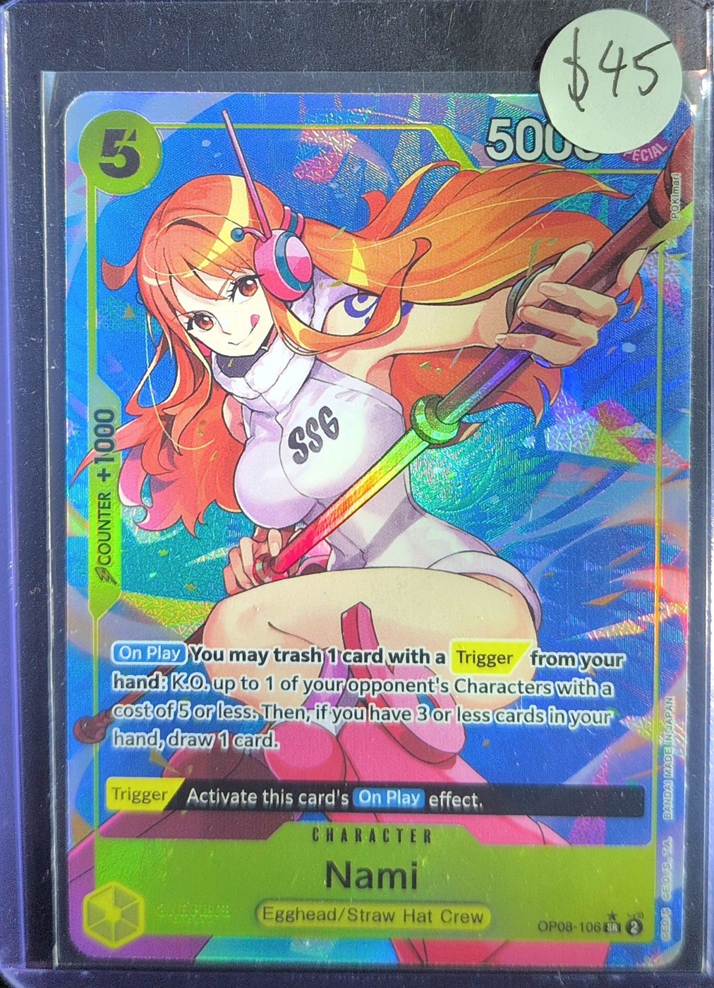 One Piece Card Game: Nami (Parallel) (OP08-106) — photo of the actual card