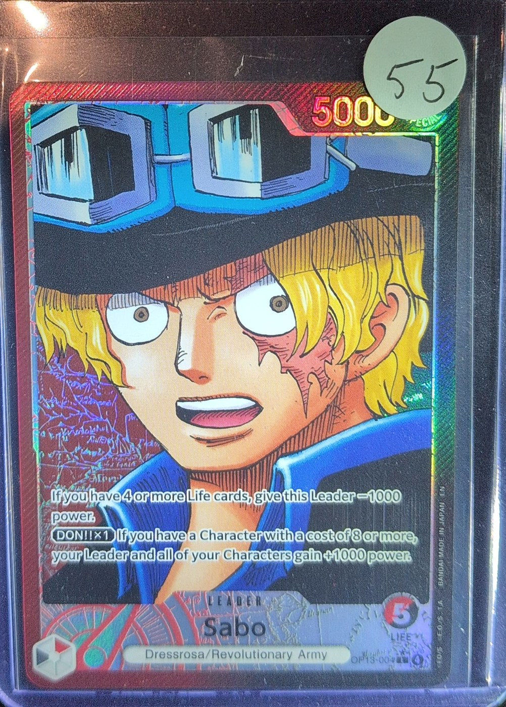 One Piece Card Game: Sabo (Alternate Art) (OP13-004) — photo of the actual card
