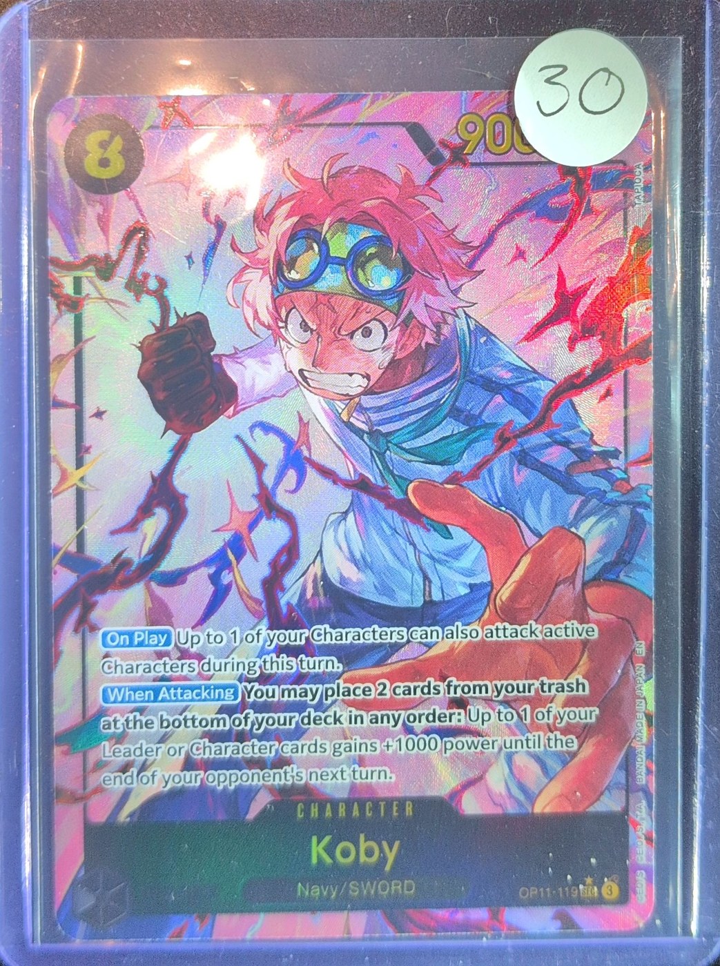 One Piece Card Game: Koby (Alternate Art) (OP11-119) — photo of the actual card