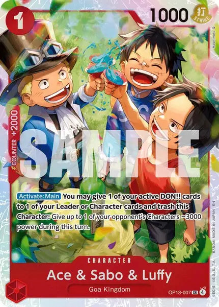 One Piece Card Game: Ace & Sabo & Luffy (OP13-007)