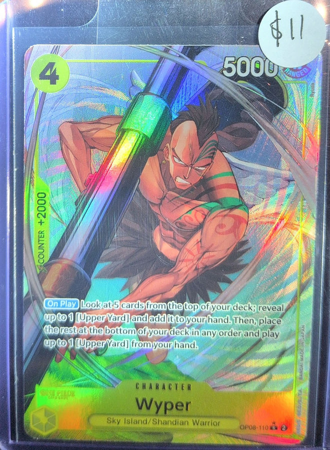 One Piece Card Game: Wyper (Parallel) (OP08-110) — photo of the actual card