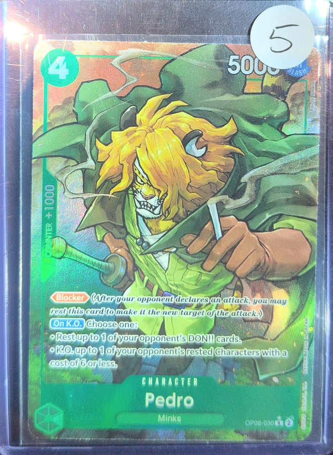 One Piece Card Game: Pedro (Parallel) (OP08-030) — photo of the actual card