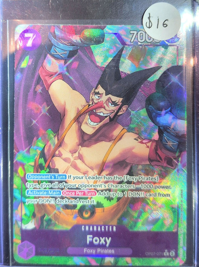 One Piece Card Game: Foxy (Parallel) (OP07-071) — photo of the actual card