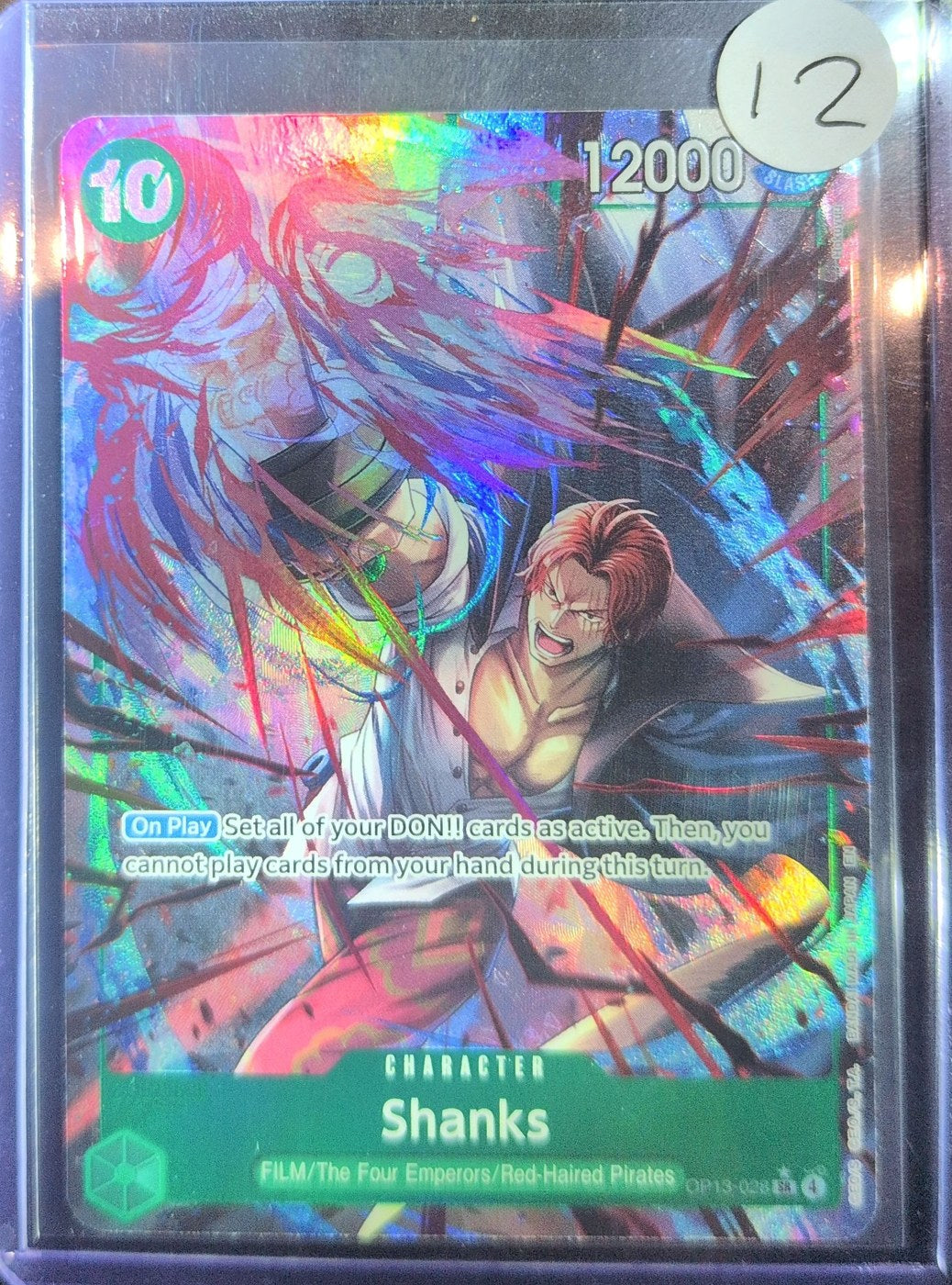 One Piece Card Game: Shanks (Alternate Art) (OP13-028) — photo of the actual card