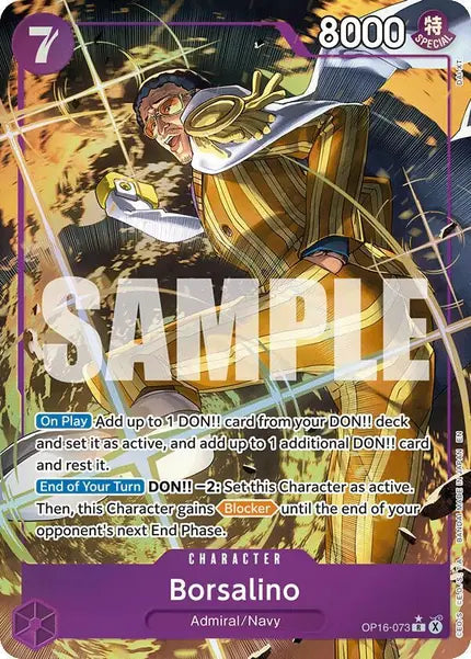 One Piece Card Game: Borsalino Alternate Art (OP16-073)