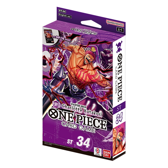 One Piece Card Game Starter Deck ST-34 Purple Charlotte Katakuri — deck box