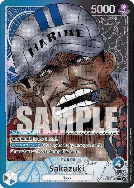 One Piece Card Game: Sakazuki (Alternate Art) (OP05-041)
