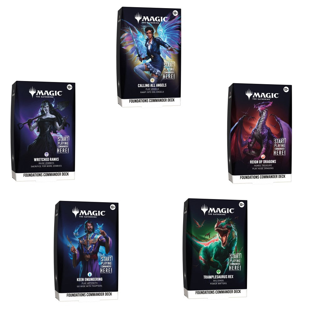 Magic: The Gathering – Foundations Commander Deck Set (All 5 Decks) — product image