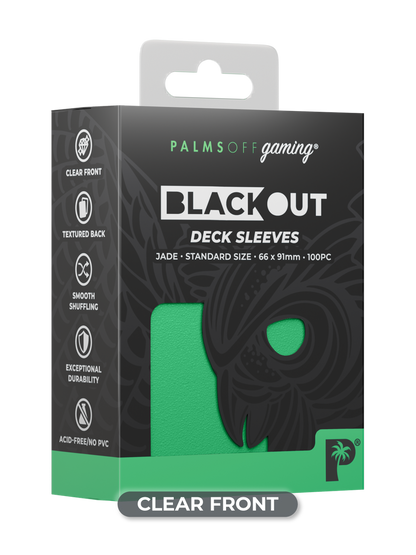 Palms Off Gaming: Blackout Deck Sleeves Standard Size (100 Pack) – Jade — main product image
