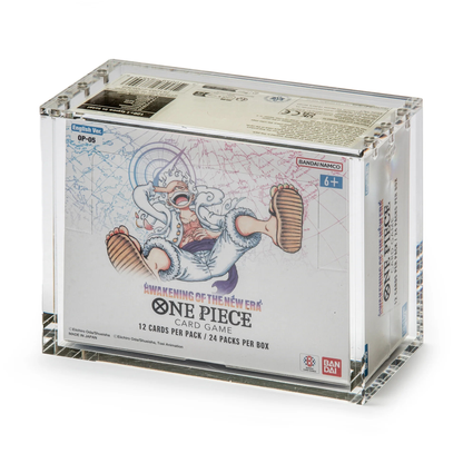 One Piece Card Game: Booster Box Acrylic Case — with an OP-05 booster box