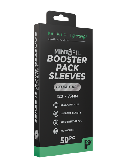 Palms Off Gaming: MintFit Booster Pack Sleeves Extra Thick (50 Pack) — main product image