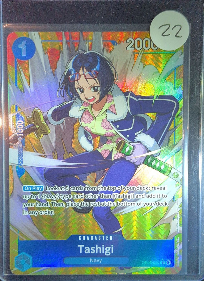 One Piece Card Game: Tashigi (Alternate Art) (OP06-050) — photo of the actual card