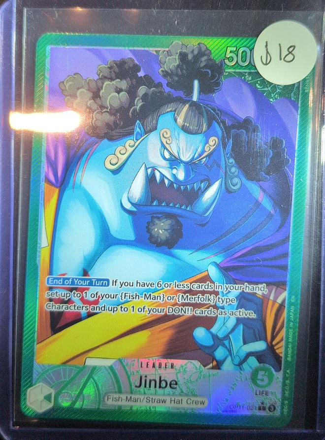One Piece Card Game: Jinbe (Alternate Art) (OP11-021) — photo of the actual card