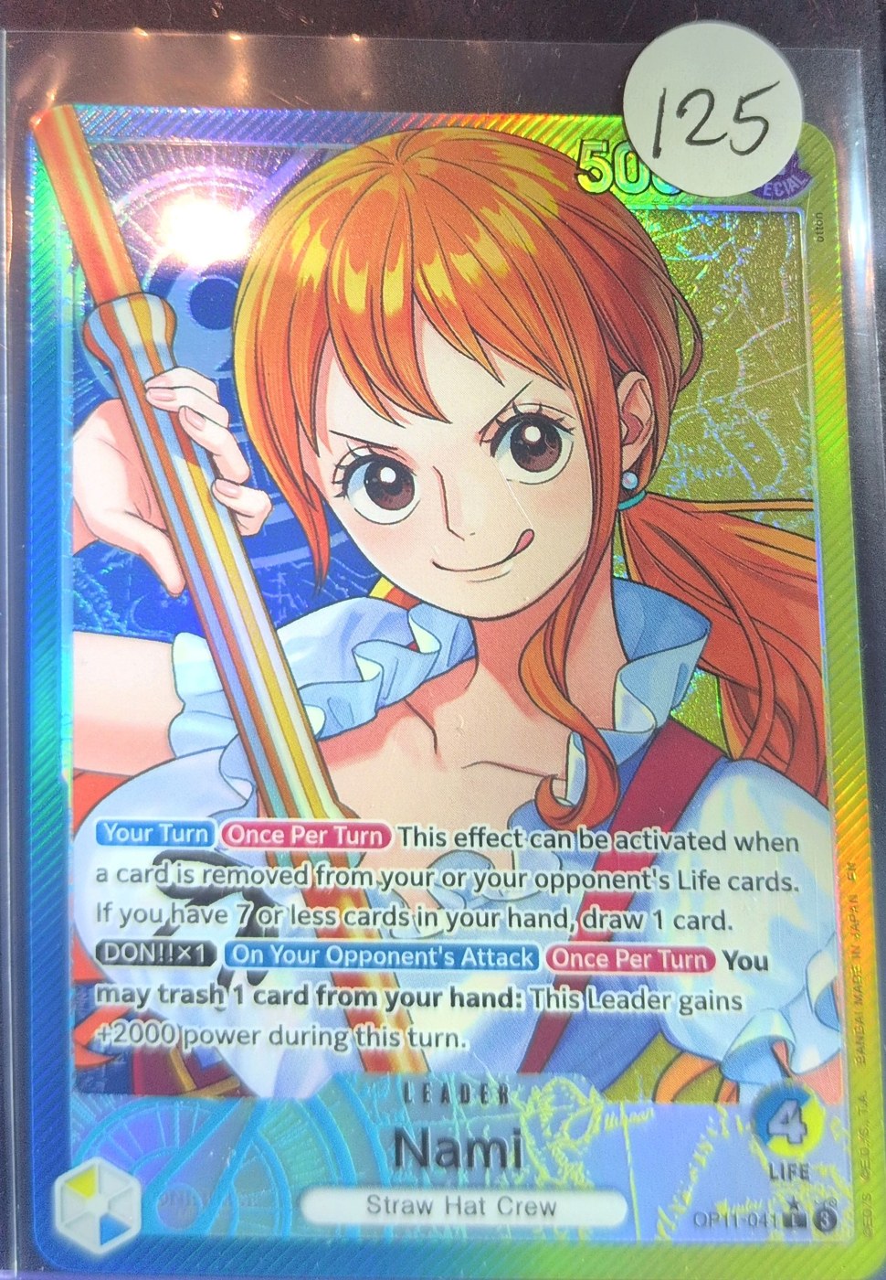 One Piece Card Game: Nami (Alternate Art) (OP11-041) — photo of the actual card