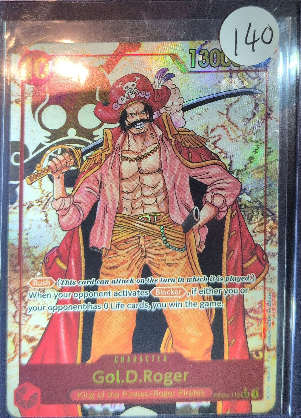 One Piece Card Game: Gol.D.Roger (Alternate Art) (OP09-118) — photo of the actual card