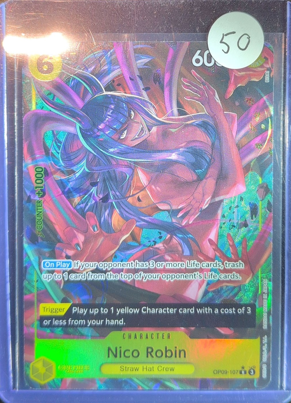 One Piece Card Game: Nico Robin (Parallel) (OP09-107) — photo of the actual card