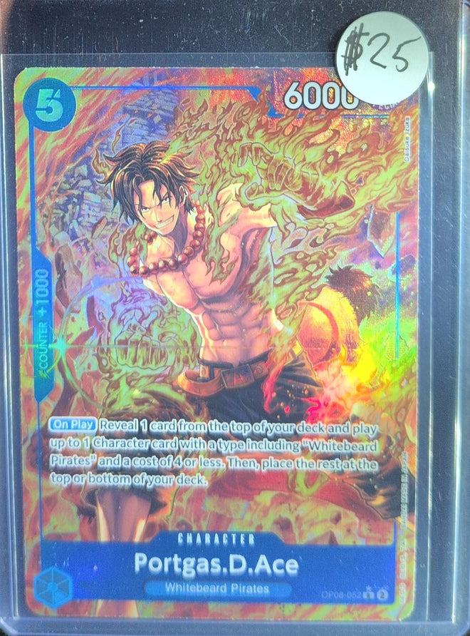 One Piece Card Game: Portgas.D.Ace (Parallel) (OP08-052) — photo of the actual card