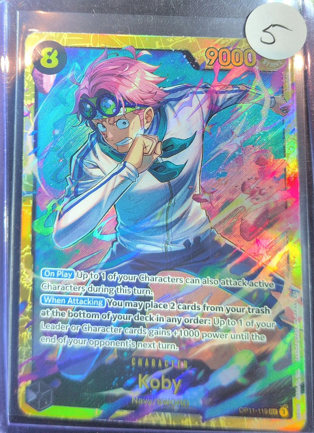 One Piece Card Game: Koby (OP11-119) — photo of the actual card