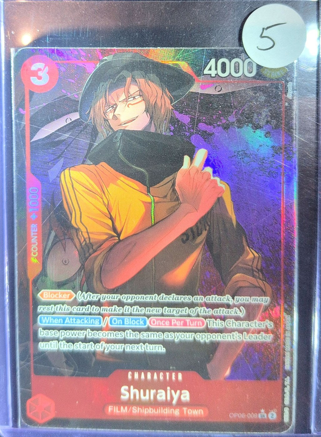 One Piece Card Game: Shuraiya (Alternate Art) (OP06-009) — photo of the actual card