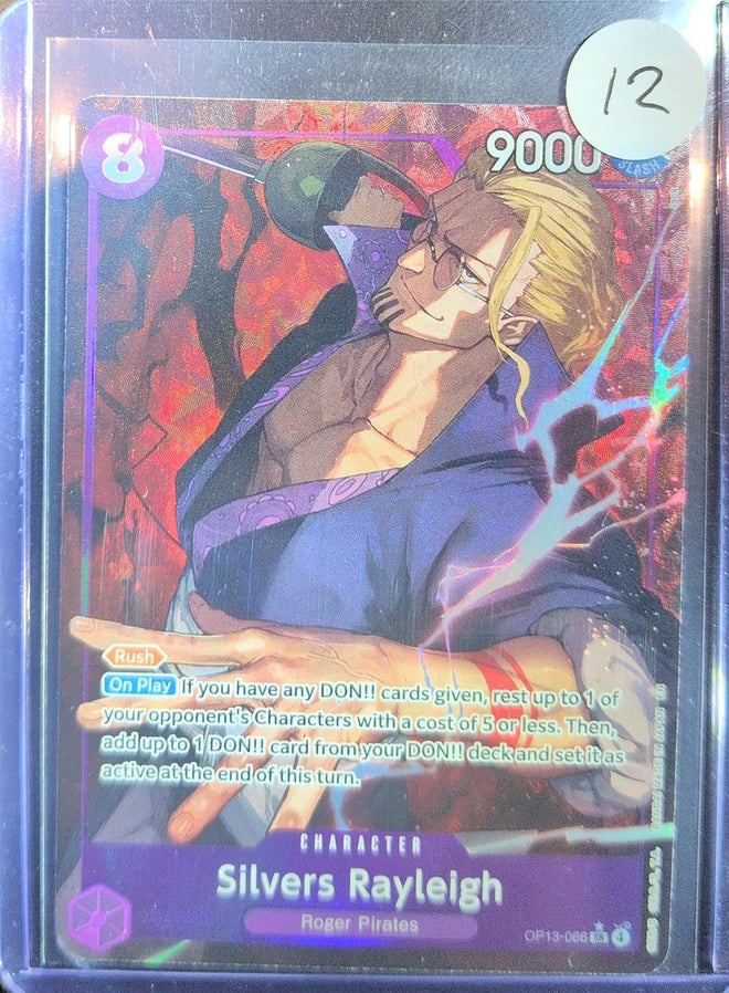 One Piece Card Game: Silvers Rayleigh (Alternate Art) (OP13-066) — photo of the actual card
