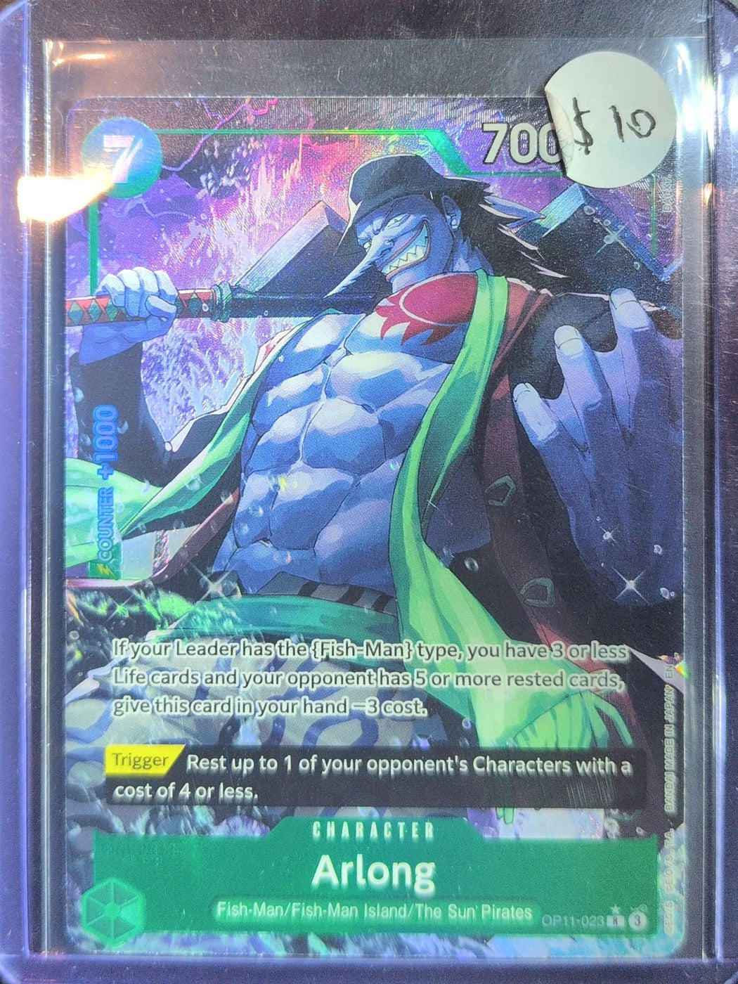 One Piece Card Game: Arlong (Alternate Art) (OP11-023) — photo of the actual card