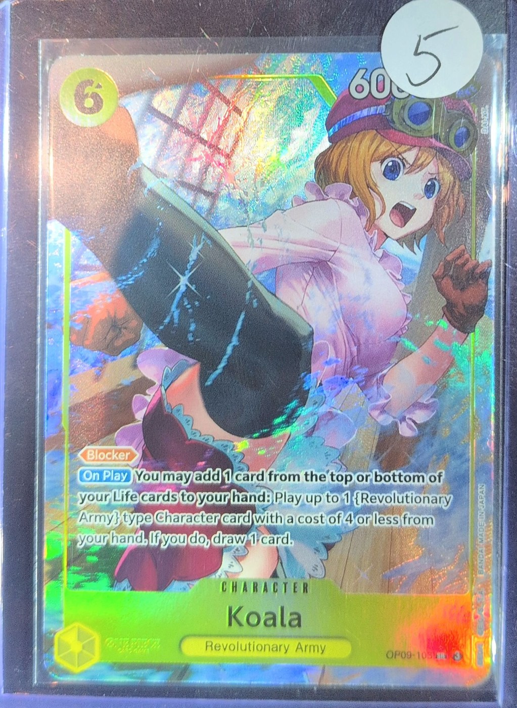 One Piece Card Game: Koala (Parallel) (OP09-103) — photo of the actual card