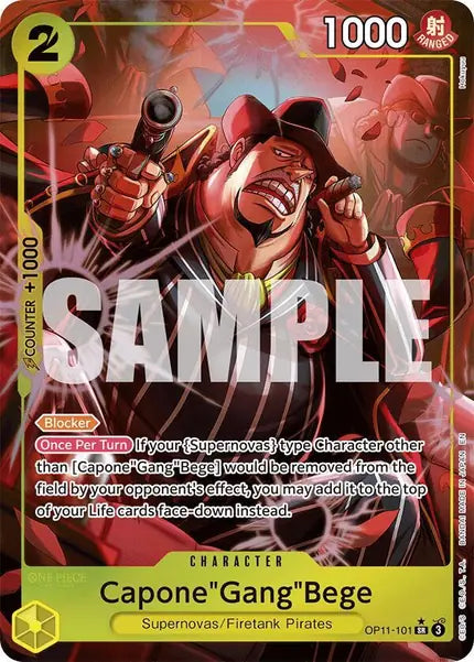 One Piece Card Game: Capone"Gang"Bege (Alternate Art) (OP11-101)