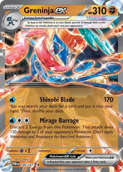 Greninja ex - 106/167 — SV06: Twilight Masquerade