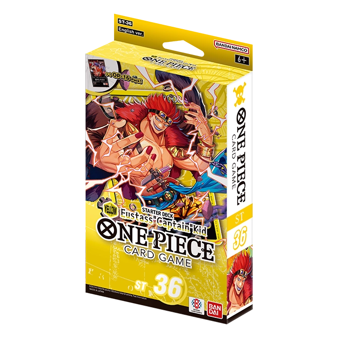 One Piece Card Game Starter Deck ST-36 Yellow Eustass "Captain" Kid — deck box