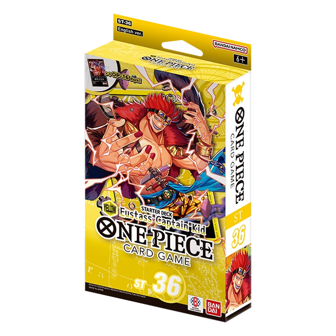 One Piece Card Game Starter Deck ST-36 Yellow Eustass "Captain" Kid — deck box