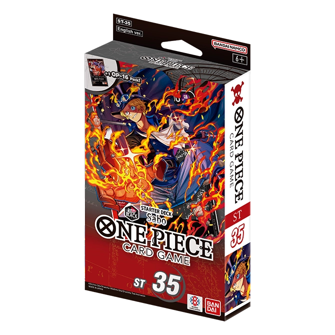 One Piece Card Game Starter Deck ST-35 Red/Black Sabo — deck box