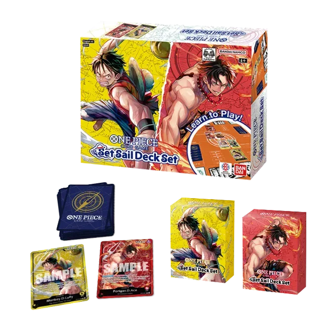 One Piece Card Game: Set Sail Deck Set (SD-01) — box and contents