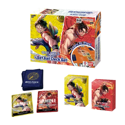 One Piece Card Game: Set Sail Deck Set (SD-01) — box and contents