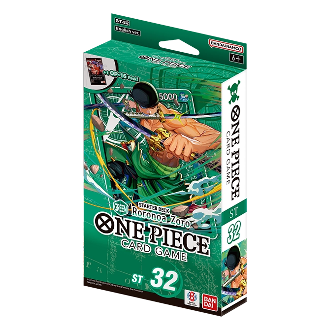 One Piece Card Game Starter Deck ST-32 Green Roronoa Zoro — deck box