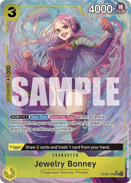 One Piece Card Game: Jewelry Bonney (Parallel) (OP08-105)