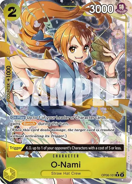 One Piece Card Game: O-Nami (Alternate Art) (OP06-101)