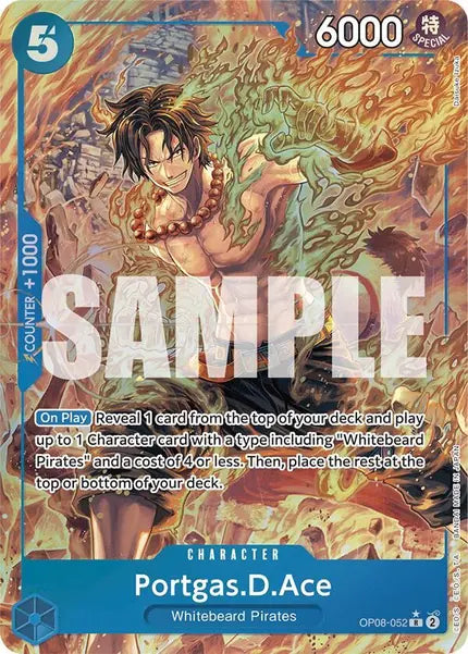 One Piece Card Game: Portgas.D.Ace (Parallel) (OP08-052)