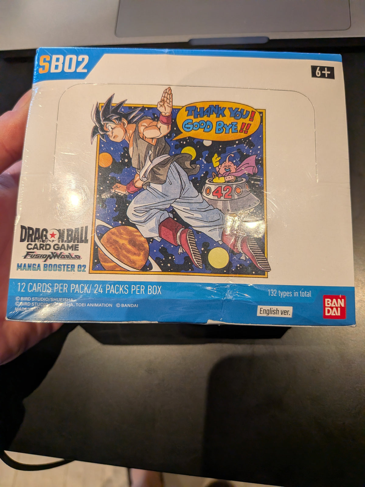 SB02 Manga Booster box front, sealed in shrink wrap